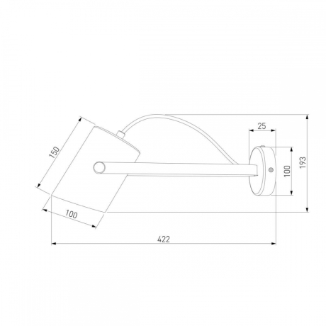 Светильник на штанге Eurosvet Italio 20092/1 черный/античная бронза 