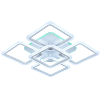 Светодиодная люстра с ПДУ Profit Light 8075/4+1 WHT 140W+10W RGB