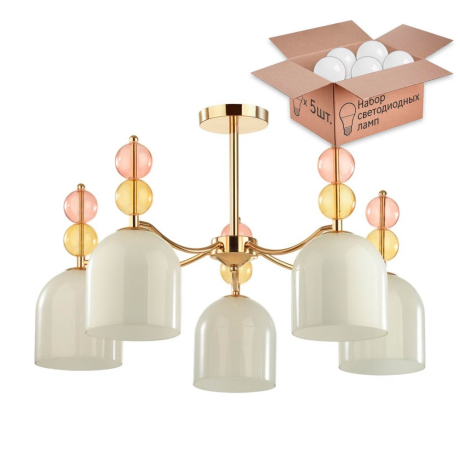 Люстра с лампочками Lumion Gillian 4589/5C+Lamps 