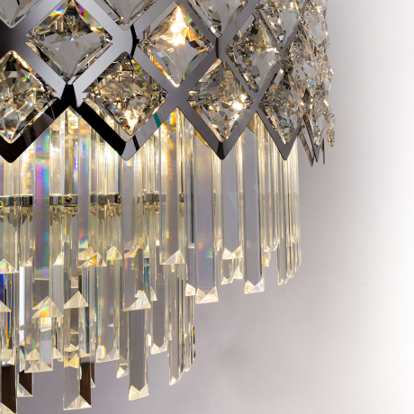 Подвесная люстра в гостиную с 10 LED лампами. Комплект от Lustrof №298874-709071 