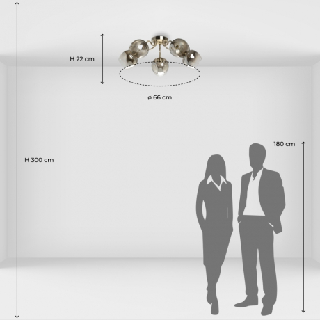 Люстра потолочная De City Альфа 324018105 