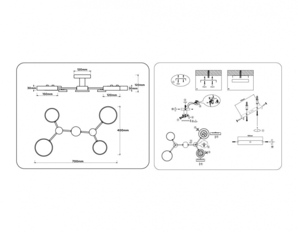 Люстра на штанге Ambrella light COMFORT FL4859 
