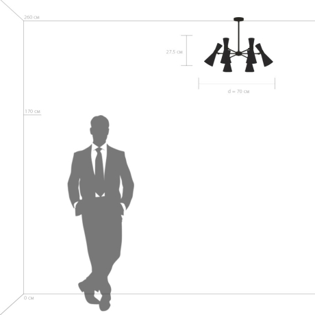 Люстра на штанге Lightstar с поддержкой Алисы, Dumo (MD8506/6A) 816067 