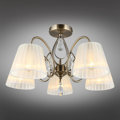 Люстра с поддержкой Алисы потолочная Omnilux OML-56617-05-A 