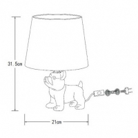 Настольная лампа с собачкой Lucide Extravaganza Sir Winston 13533/81/10