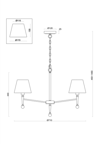 Подвесная люстра Rosemary Freya FR5190PL-05BS2 
