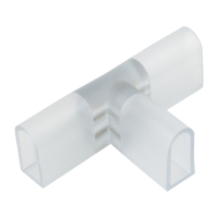 10шт. Соединитель контактный Т-образный для неоновой ленты 220V Uniel UTC-K-32-N21 CLEAR 010 POLYBAG (UL-00004461)