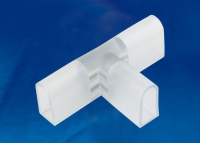 10шт. Соединитель контактный Т-образный для неоновой ленты 220V Uniel UTC-K-32-N21 CLEAR 010 POLYBAG (UL-00004461)