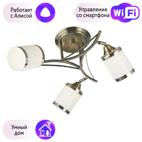 Потолочная люстра Velante с поддержкой Алиса 713-507-03-A 