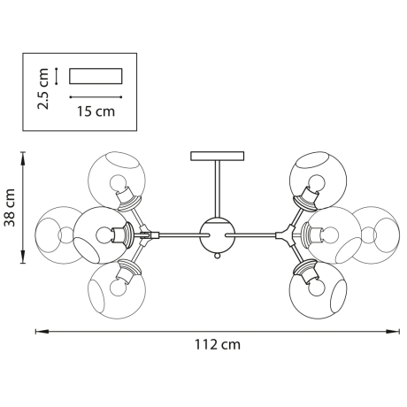 Потолочная люстра Lightstar с поддержкой Маруся Beta 785086 