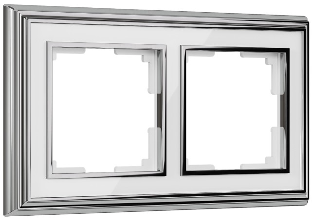 Рамка на 2 поста (хром/белый) Werkel Palacio WL17-Frame-02 (a037693)