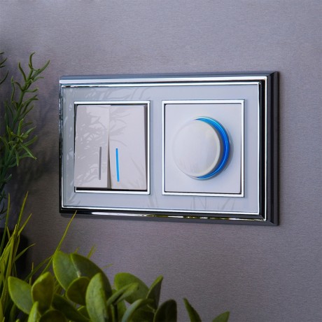 Рамка на 2 поста (хром/белый) Werkel Palacio WL17-Frame-02 (a037693)