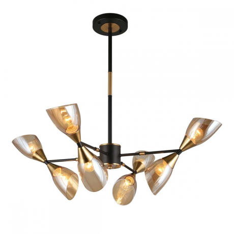 Люстра на штанге с лампочками Omnilux OML-66807-08+Lamps 