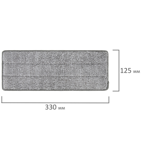 Насадки МОП для швабры (кармашки с 2-х сторон) КОМПЛЕКТ 4 шт., микрофибра, 33х12,5 см, LAIMA, 608146 (608146)