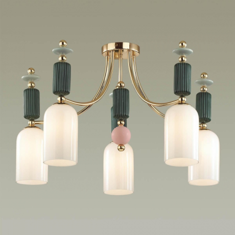 Потолочная люстра с лампочками Odeon 4861/5C+Lamps 