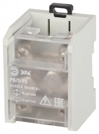 Распределительный блок проходной РБП ЭРА NO-224-77 95 (1х95-4х16 мм2) 232/100А (Б0062998)