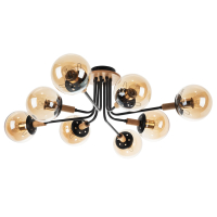 Потолочная люстра с лампочками Arte lamp A2716PL-8BK+Lamps