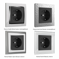 Розетка с заземлением, безвинтовой зажим (черный матовый) Werkel W1171308