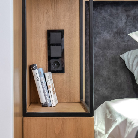 Выключатель одноклавишный (черный матовый) Werkel W1110008