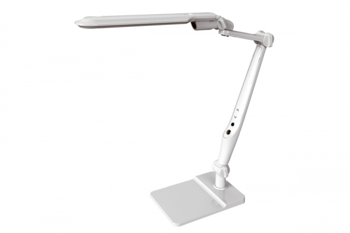 Настольная лампа (струбцина+основание) с сенсором Camelion KD-831 C01 белый 14016 