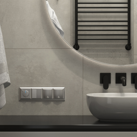 Рамка на 4 поста Werkel Fiore (серебряный) W0042206