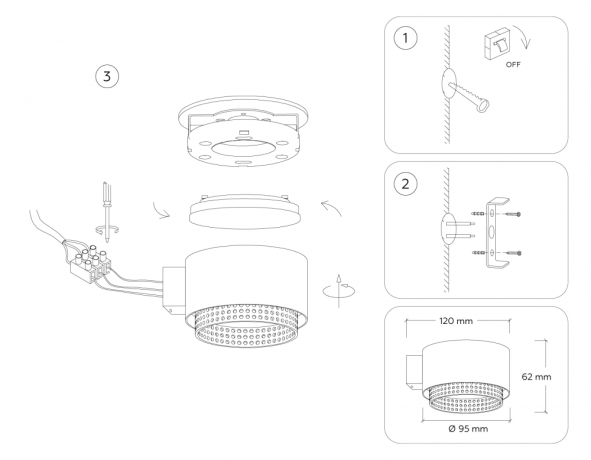 Настенный светильник Ambrella light TECHNO SPOT Techno familyTN71296 