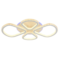 Светодиодная диммируемая люстра с ПДУ Profit Light 8038/2+2 WHT 184W+8W RGB