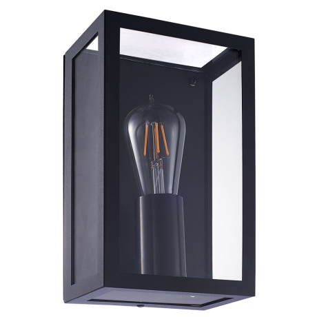 Уличный настенный светильник с лампочкой Arte lamp A4569AL-1BK+Lamps