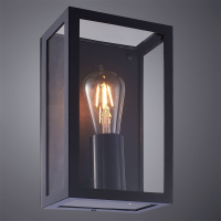 Уличный настенный светильник с лампочкой Arte lamp A4569AL-1BK+Lamps