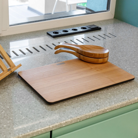 Выключатель одноклавишный с подсветкой без рамки Werkel черный матовый W1110108