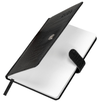 Нарушена упаковка! <795189> Еженедельник датированный 2026 А5 145х215 мм, BRAUBERG "Party", под кожу, черный, 117180