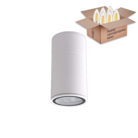 Накладной светильник Crystal Lux с лампочкой CLT 138C180 WH+Lamps E27 Свеча 