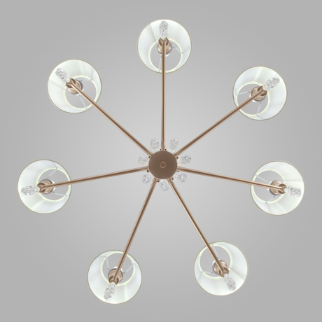 Подвесная люстра Eurosvet Charuel 60148/7 матовое золото 