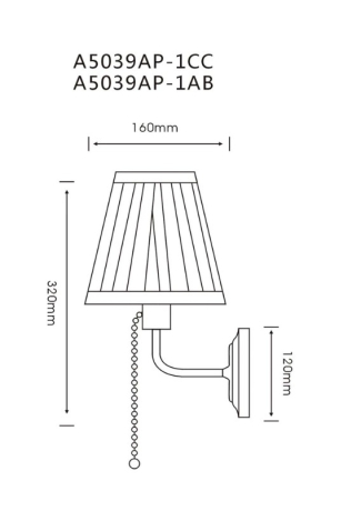 Нарушена упаковка! <648852> Бра Arte Lamp Marriot A5039AP-1CC