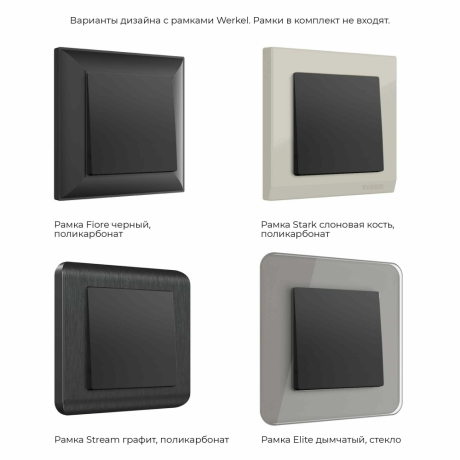 Выключатель одноклавишный проходной (черный матовый) Werkel W1112008