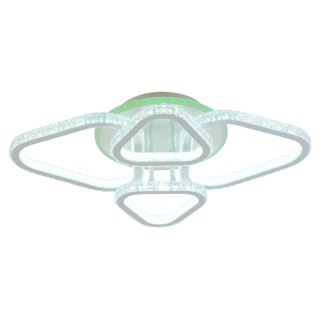 Светодиодная диммируемая люстра с ПДУ Profit Light 8042/2+2 WHT 176W+6,5W RGB 