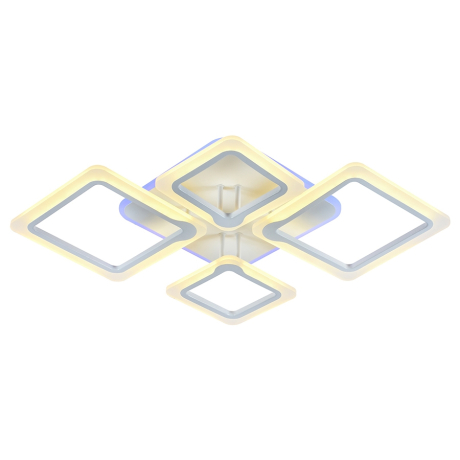 Светодиодная люстра с ПДУ Profit Light 8050/2+2 WHT 92W+10W RGB 