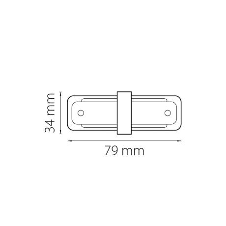 Однофазный прямой соединитель для шинопровода Barra Lightstar 502107 