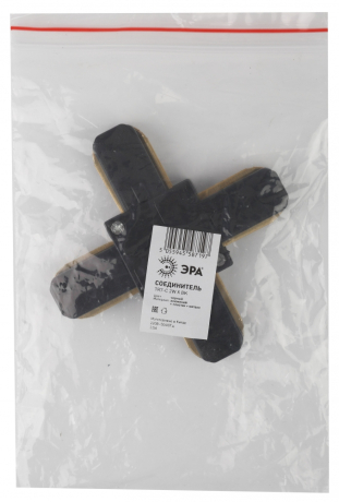 Коннектор х-образный ЭРА Trek TR7-C 2W X BK Б0032183 