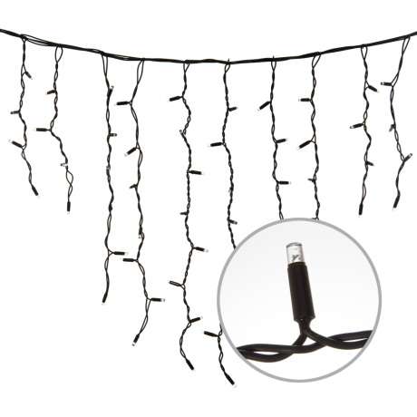 Бахрома LED белая (3м.) с эффектом мерцания Uniel ULD-B3010-200-TBK (UL-00003935)