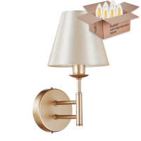 Бра Crystal Lux с лампочкой FLAVIO AP1 GOLD+Lamps E14 Свеча