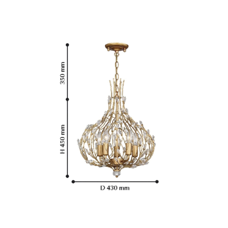 Подвесная люстра Favourite Batun с поддержкой Маруся 2020-5P-М 