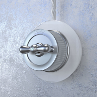 Переключатель одноклавишный (матовый хром) ретро Werkel WL19-01-03