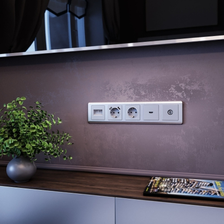 Розетка HDMI (серебряный) Werkel WL06-60-11