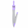 Нарушена упаковка!  <795883> Готовальня BRAUBERG SCHOOL KIT, 9 предметов, циркуль 125 мм, чертежные принадлежности, лаванда, 210713