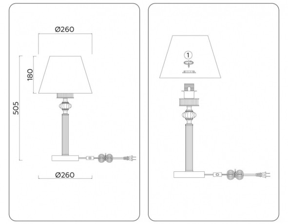 Настольная лампа декоративная Ambrella Light LH LH71007 