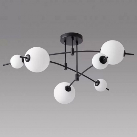 Люстра на штанге iLedex Epical 6827-6 BK+WH 