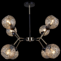 Люстра на штанге ILLUMICO  IL0268-8PSQ-79 BK AB