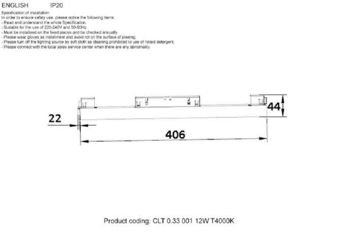 Трековый светодиодный светильник Crystal Lux CLT 0.33 001 12W WH T4000K 