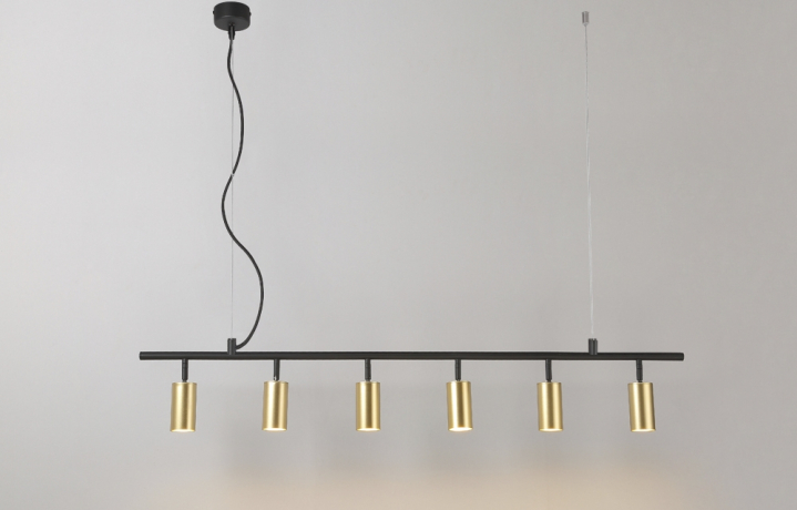 Подвесной светильник с лампочками CRYSTAL LUX CLT 015C6 L1200 BL-GO+Lamps 